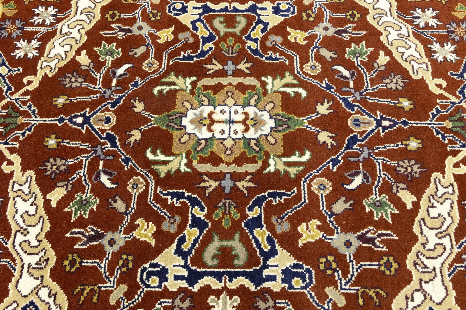 Rusty Red Floral 8X10 Oushak Chobi Oriental Rug - 9