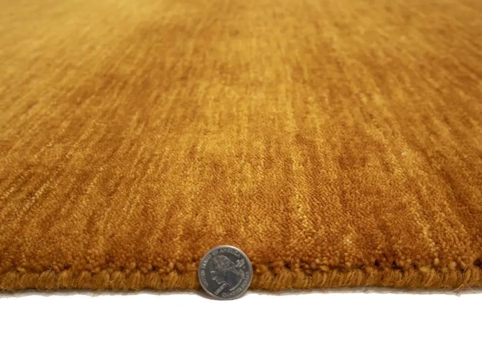 Orange Modern Solid 3X5 Gabbeh Oriental Rug - 11