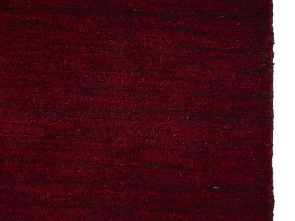 Maroon Red Modern Solid 3X5 Gabbeh Oriental Rug - 12
