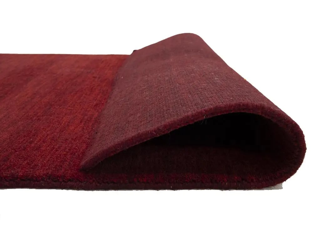 Maroon Red Modern Solid 3X5 Gabbeh Oriental Rug - 13