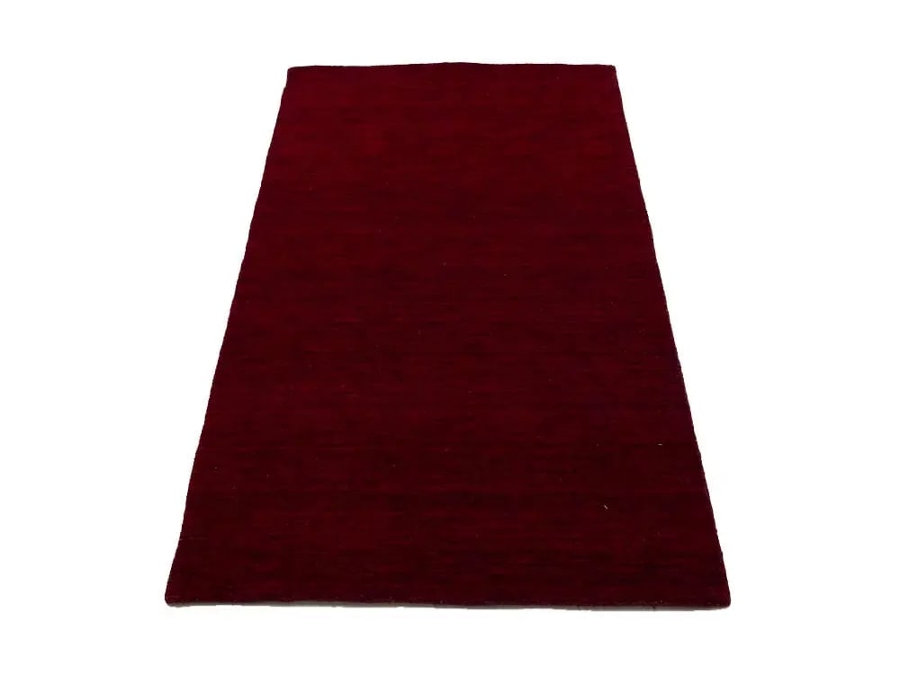 Maroon Red Modern Solid 3X5 Gabbeh Oriental Rug - 5