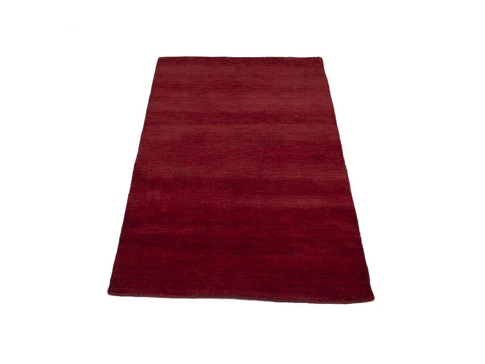 Maroon Red Modern Solid 3X5 Gabbeh Oriental Rug - 6