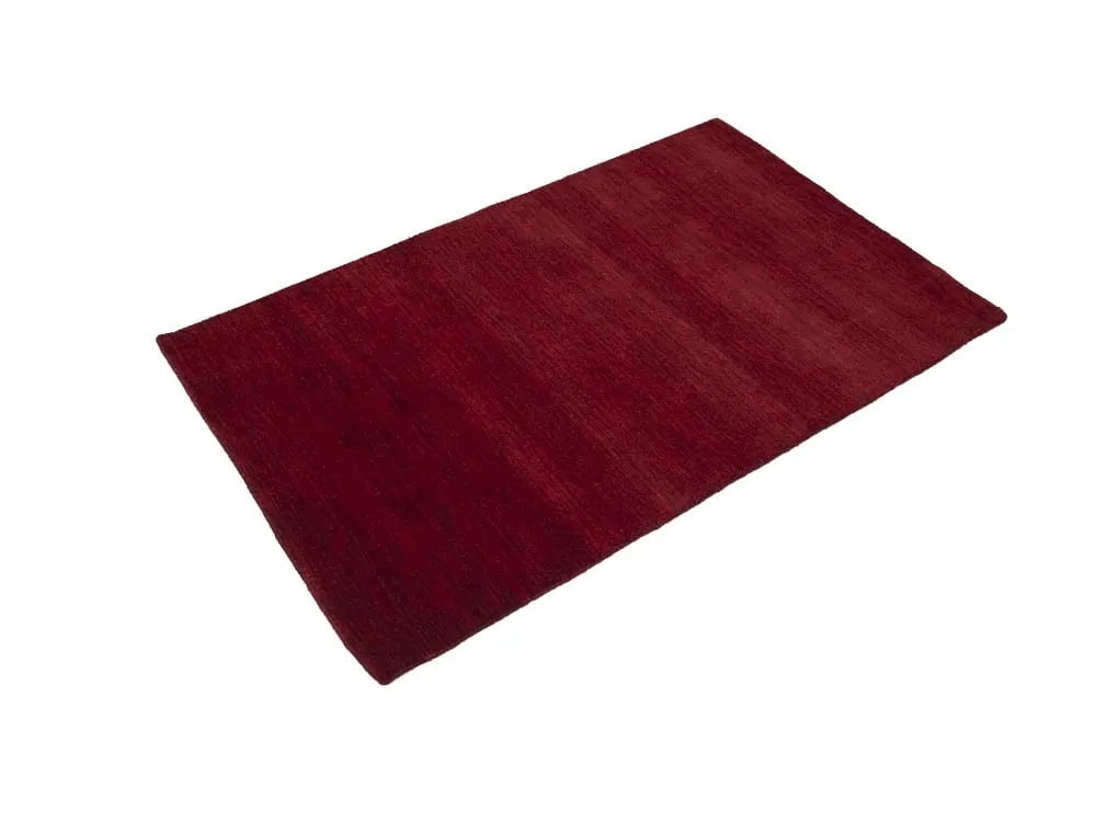 Maroon Red Modern Solid 3X5 Gabbeh Oriental Rug - 7