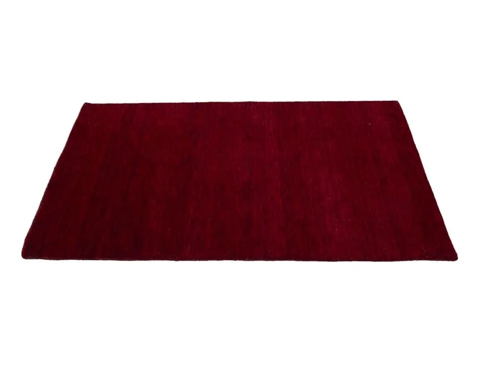 Maroon Red Modern Solid 3X5 Gabbeh Oriental Rug - 8