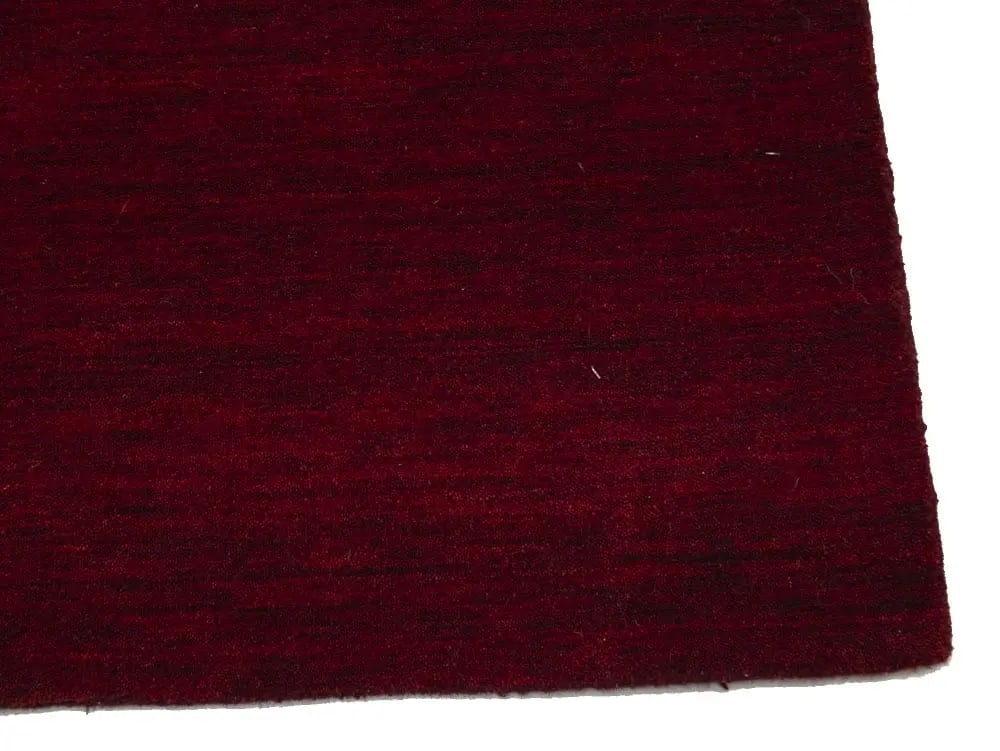 Maroon Red Modern Solid 3X5 Gabbeh Oriental Rug - 9