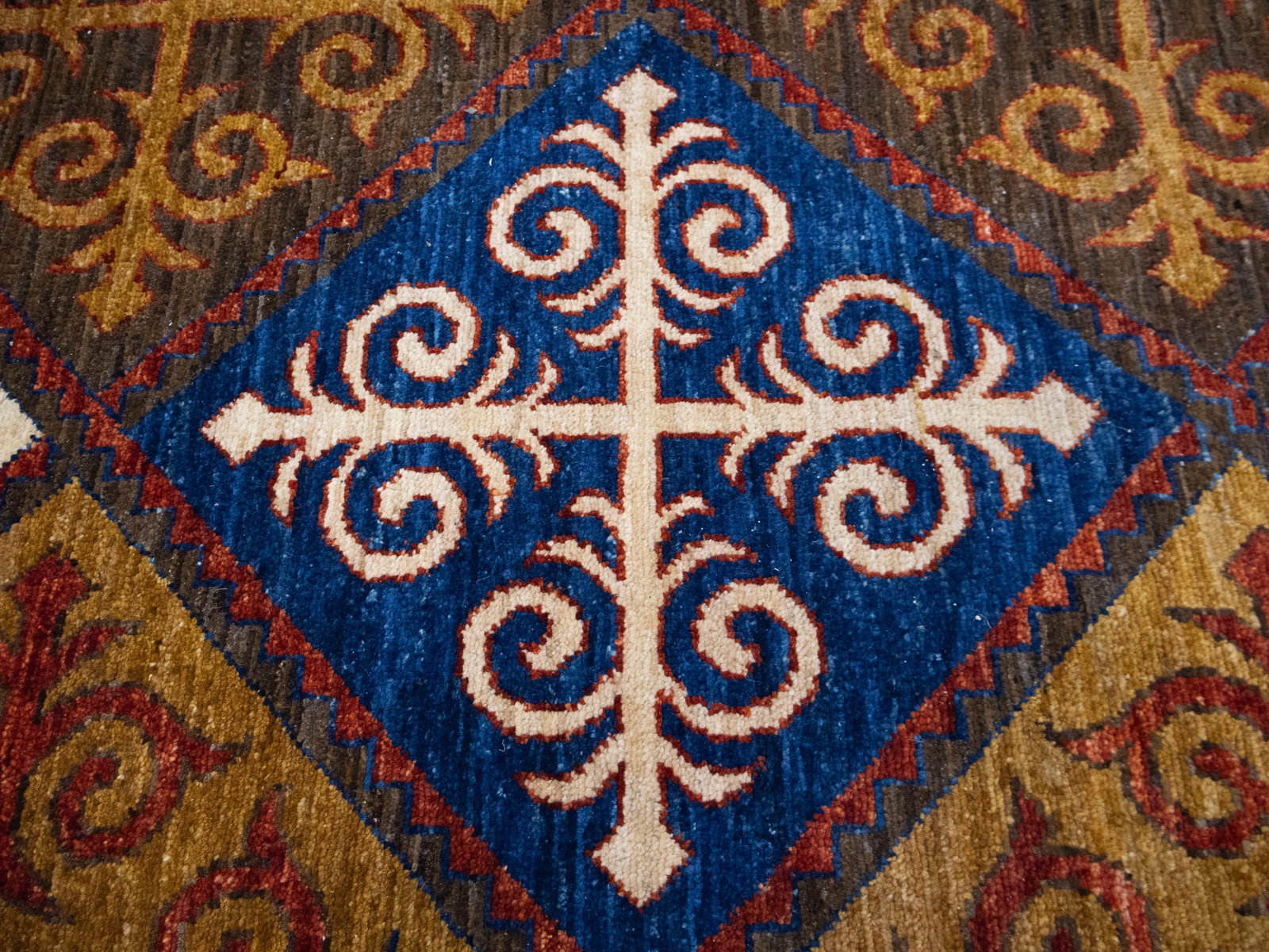 Multicolored Geometric Tribal 8'5X9'8 Afghan Yalameh Oriental Rug - 6