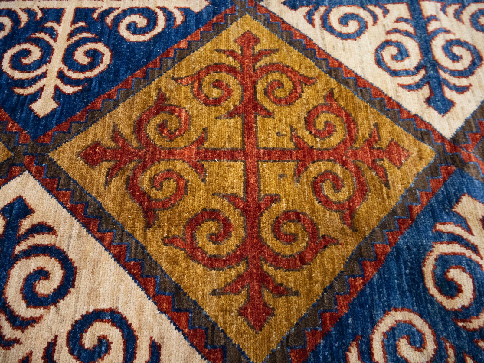 Multicolored Geometric Tribal 8'5X9'8 Afghan Yalameh Oriental Rug - 7