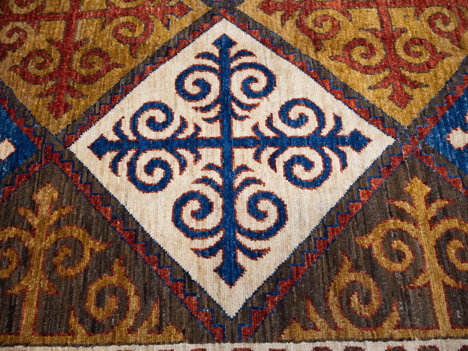 Multicolored Geometric Tribal 8'5X9'8 Afghan Yalameh Oriental Rug - 8