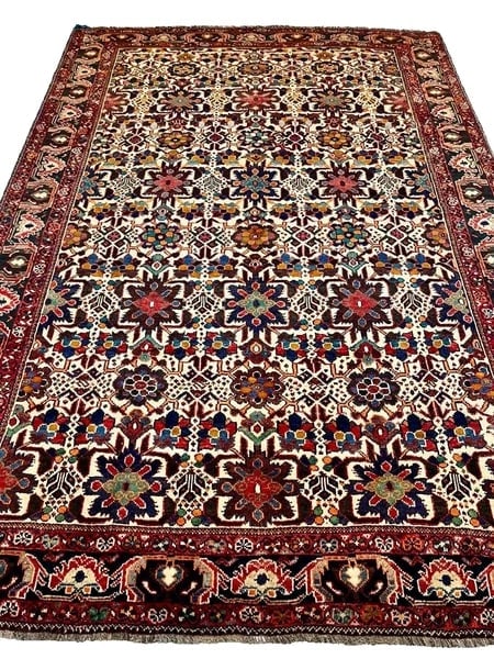 Hand Knotted Persian Shiraz Tribal Wool Ivory Oriental Area Rug 7'10" x 10'10" - 3