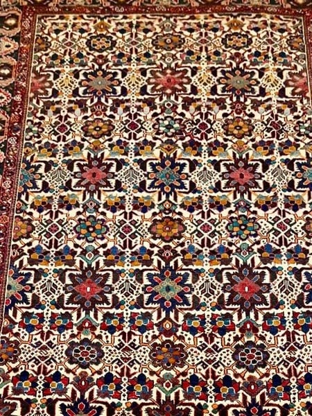 Hand Knotted Persian Shiraz Tribal Wool Ivory Oriental Area Rug 7'10" x 10'10" - 4