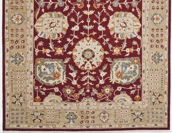Hand Knotted Indo-Persian Traditional Red Wool Oriental Area Rug Carpet 12' x 15' - 2