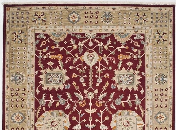 Hand Knotted Indo-Persian Traditional Red Wool Oriental Area Rug Carpet 12' x 15' - 4
