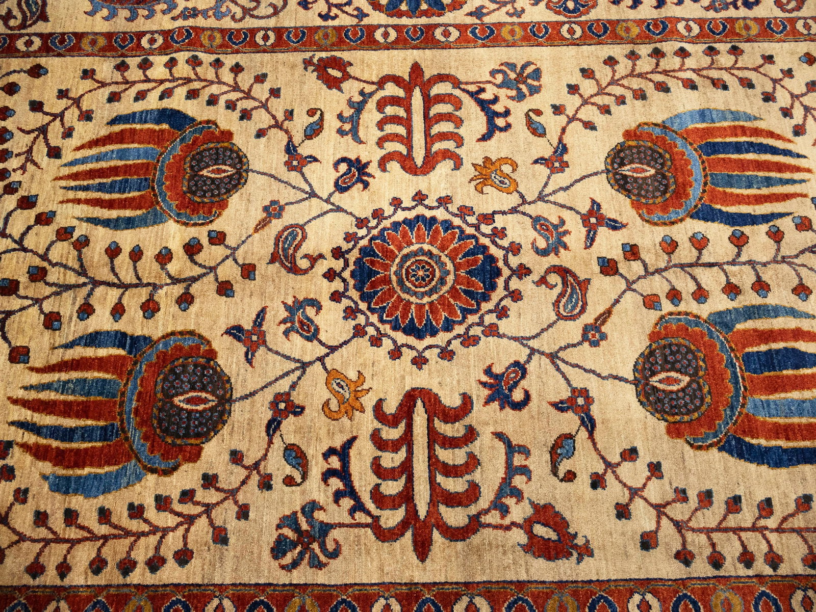 Beige Floral 7X10 Afghan Mamlouk Oriental Rug - 8