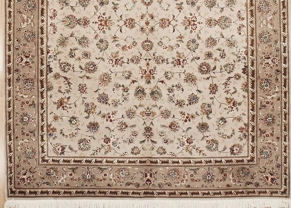 Hand-Knotted Sino-Kashan Beige Mauve All-Over Floral Oriental Rug Carpet 8' x 10' - 2