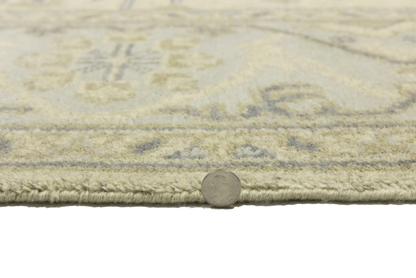 Cream Floral Traditional 8X10 Oushak Oriental Rug - 10