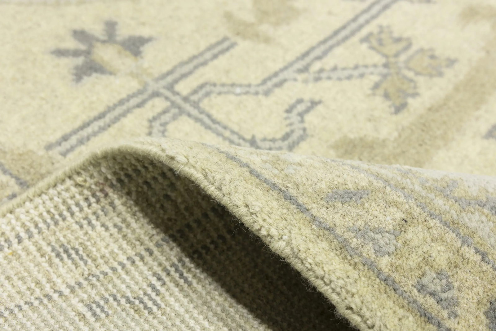 Cream Floral Traditional 8X10 Oushak Oriental Rug - 11