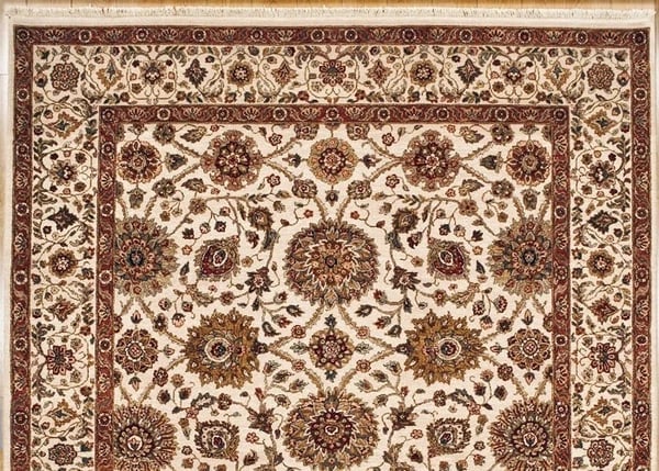Hand Knotted Jaipur Ivory Wool Oriental Area Rug Carpet 9'2" x 12'1" - 4