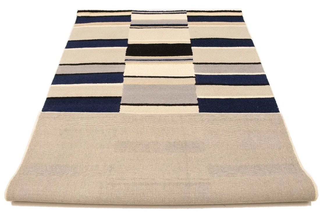 Multicolored Stripes 5X8 Hand-Tufted Modern Rug - 15