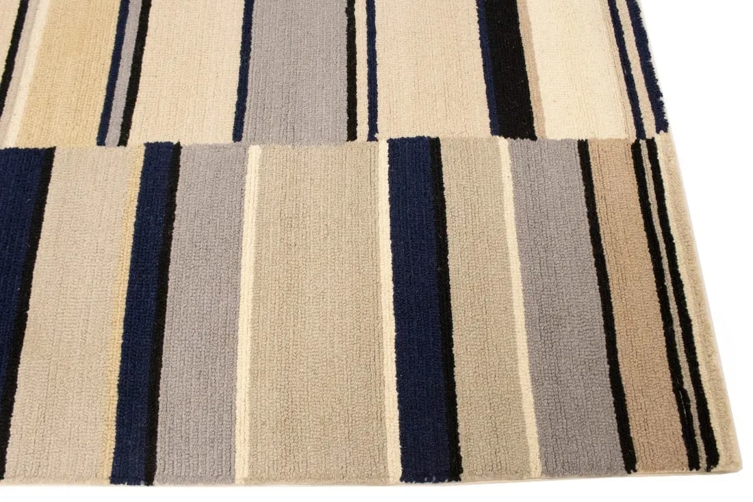 Multicolored Stripes 5X8 Hand-Tufted Modern Rug - 9