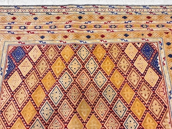 Hand-Knotted Balouch Tribal Wool Geometric Afghan Oriental Area Rug 4'1" x 6'10" - 4