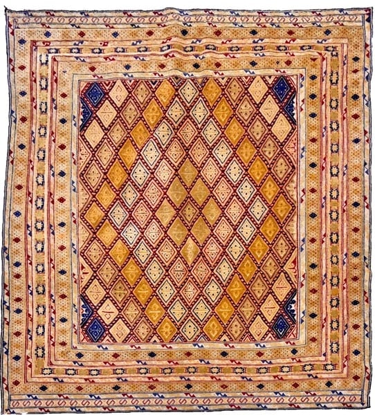 Hand-Knotted Balouch Tribal Wool Geometric Afghan Oriental Area Rug 4'1" x 6'10" - 9