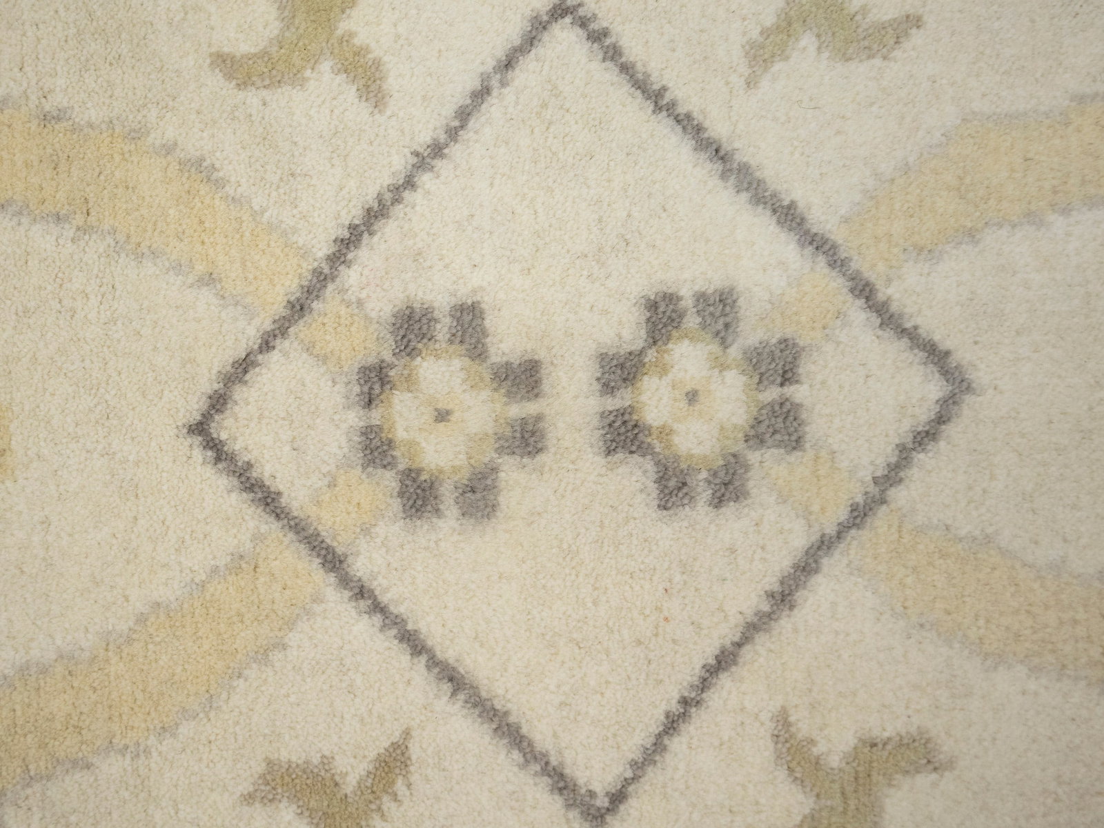 Cream Floral 8X16 Oushak Oriental Rug - 10