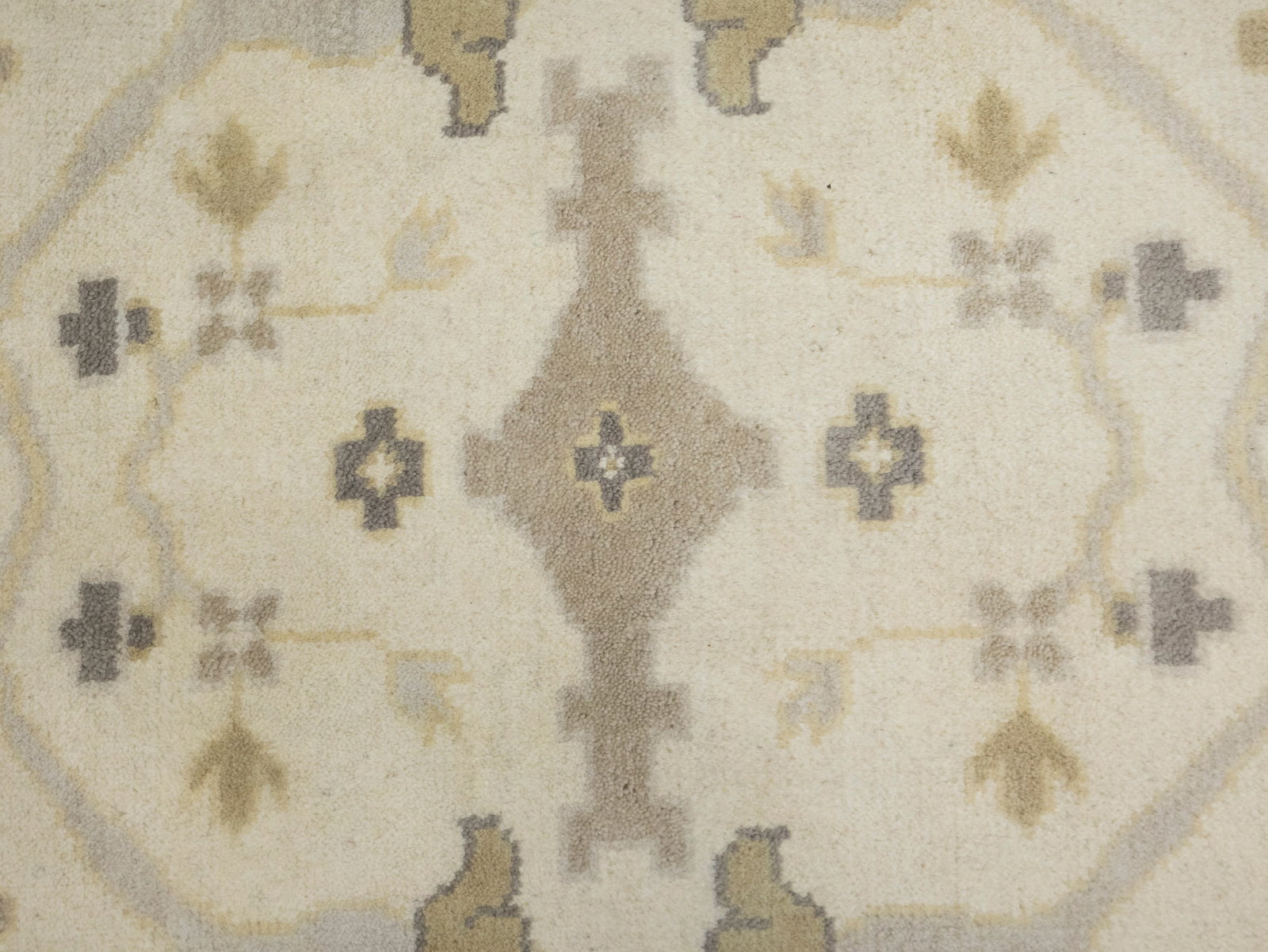 Cream Floral 8X16 Oushak Oriental Rug - 9