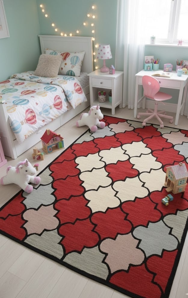 Multicolored Trellis 5X8 Hand-Tufted Modern Rug - 2