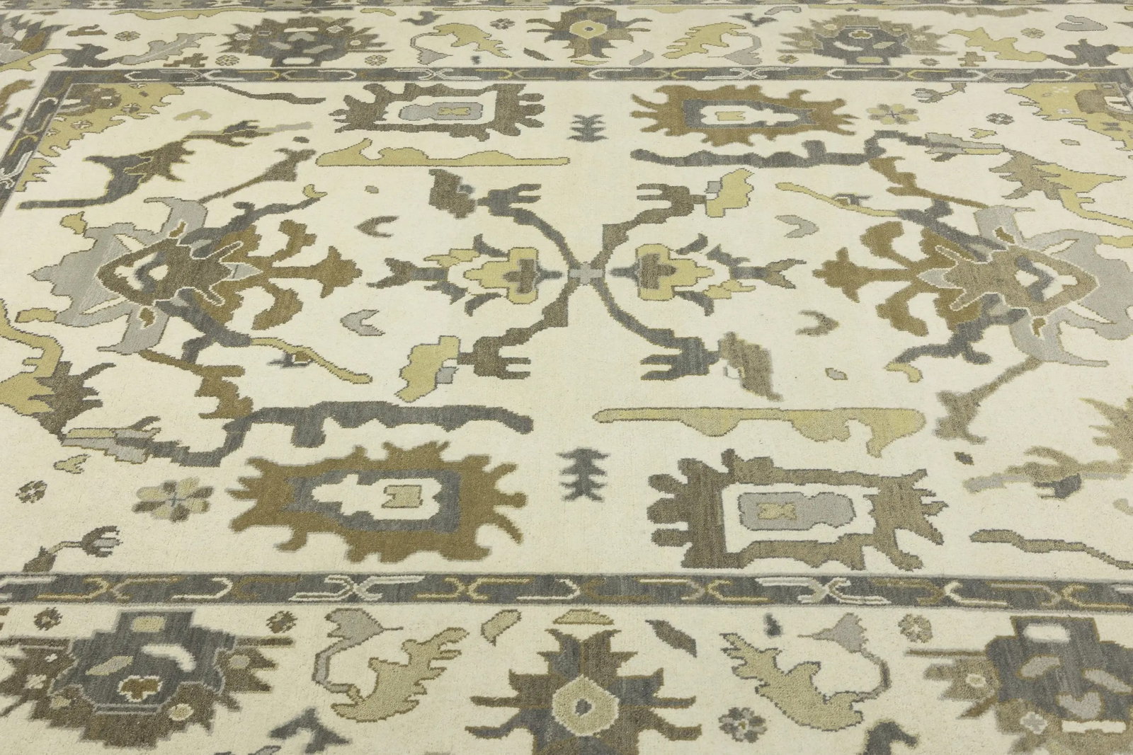Muted Colors Transitional Floral 9X12 Oushak Chobi Oriental Rug - 7