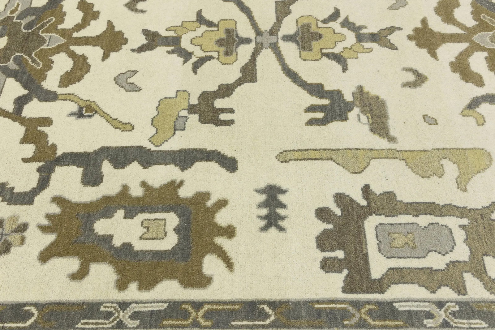 Muted Colors Transitional Floral 9X12 Oushak Chobi Oriental Rug - 9
