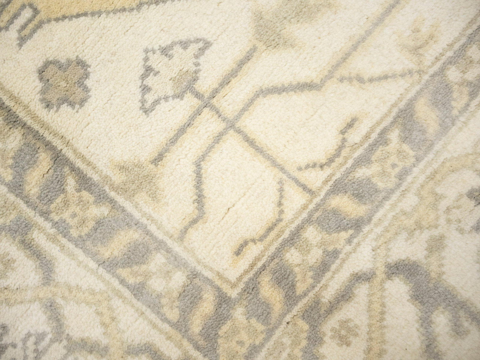 Cream Floral 8X16 Oushak Oriental Rug - 15