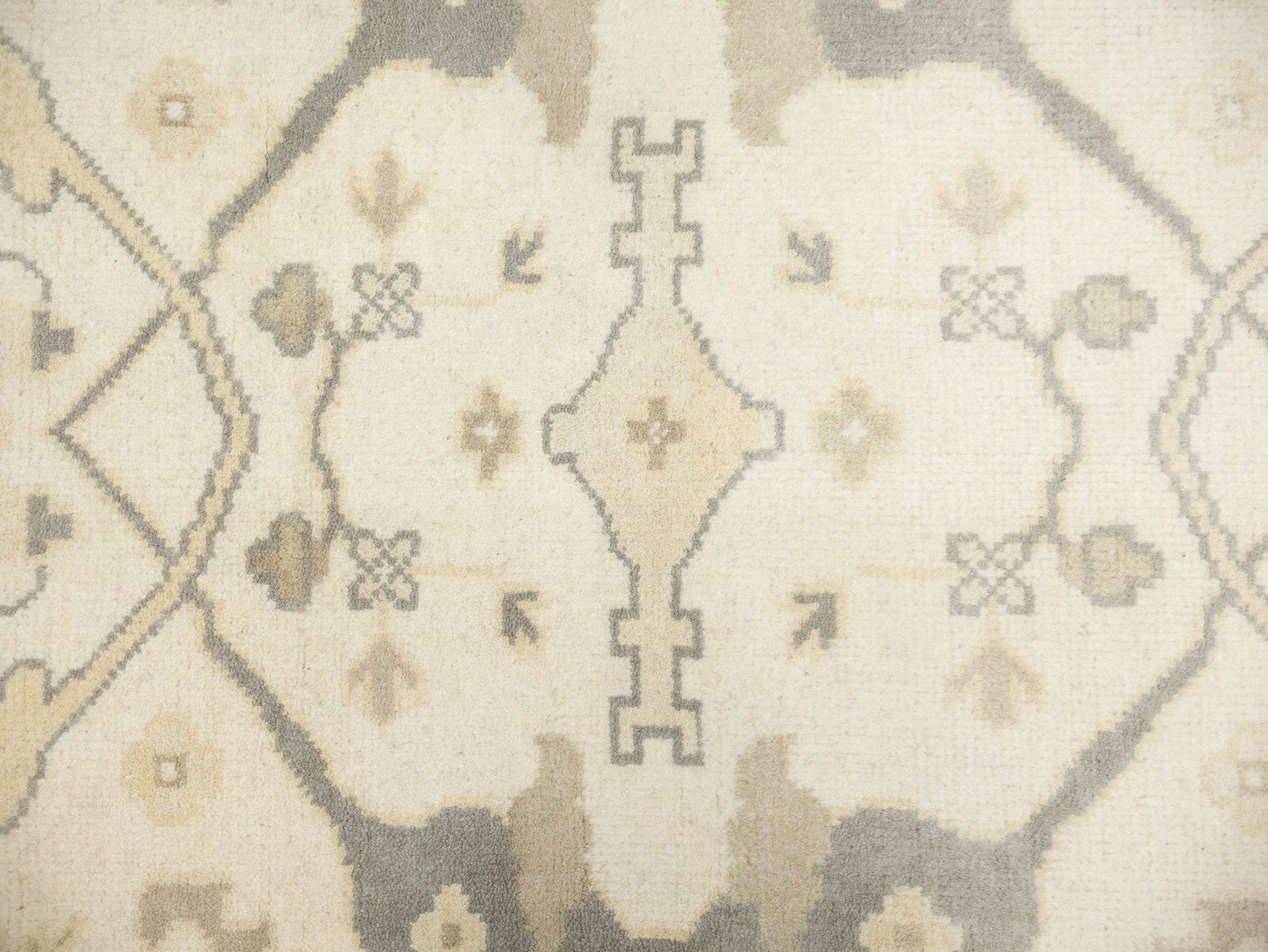 Cream Floral 8X16 Oushak Oriental Rug - 9