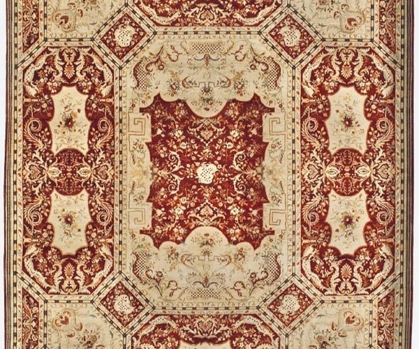 Hand-Knotted Jaipur Red Geometric Wool Oriental Area Rug Carpet 8'1" x 10'1" - 3