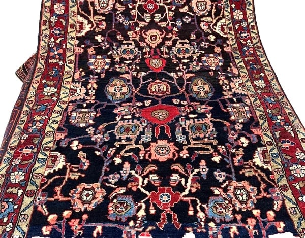 Hand Knotted Persian Tribal Wool Navy Nannaj Oriental Rug 4'6" x 7'10" - 6