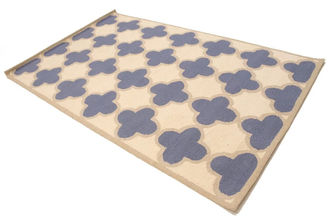 Multicolored Trellis 5X8 Hand-Tufted Modern Rug - 4