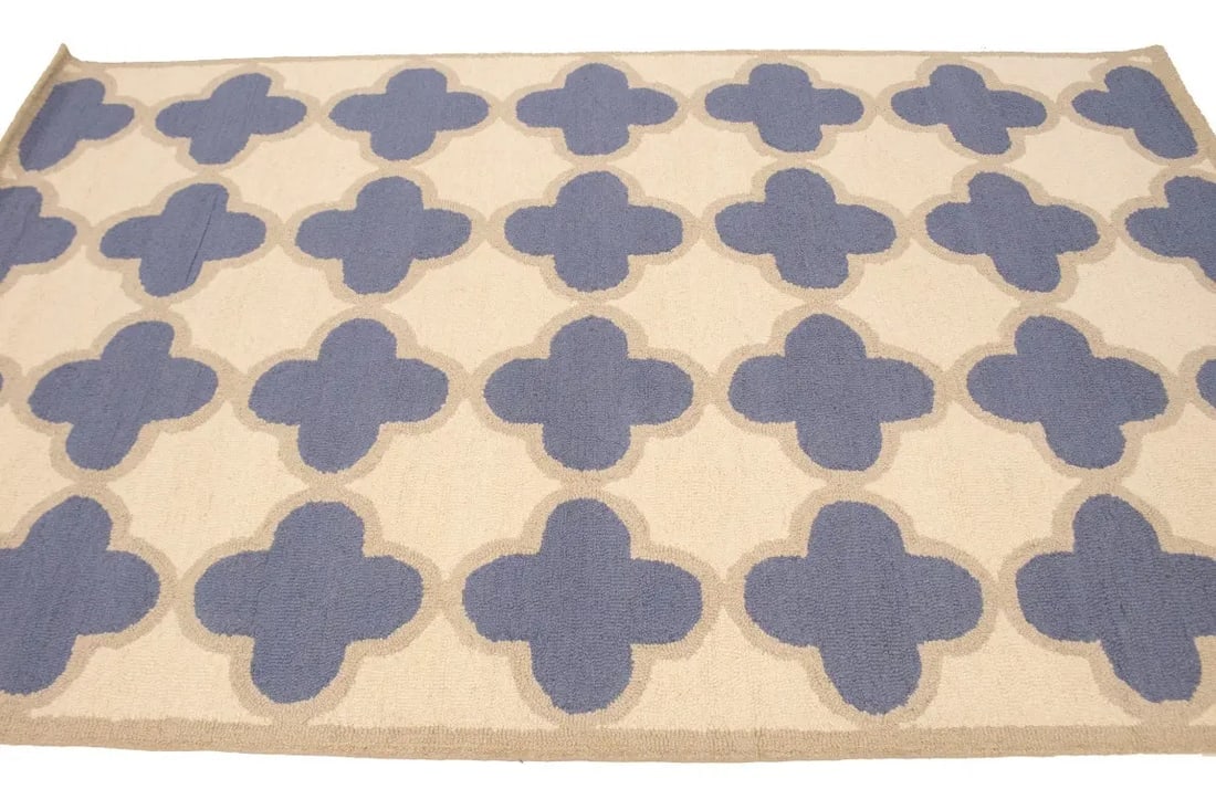Multicolored Trellis 5X8 Hand-Tufted Modern Rug - 6