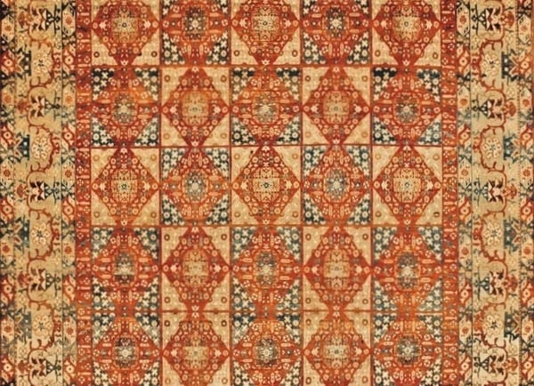 Hand Knotted Mamluk Geometric Oriental Area Rug Wool Carpet 10'1" x 14'2" - 3