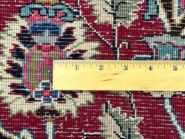 Hand Knotted Persian Kashmar Rug Magenta Red Wool 9'10" x 12'9" Area Carpet - 12
