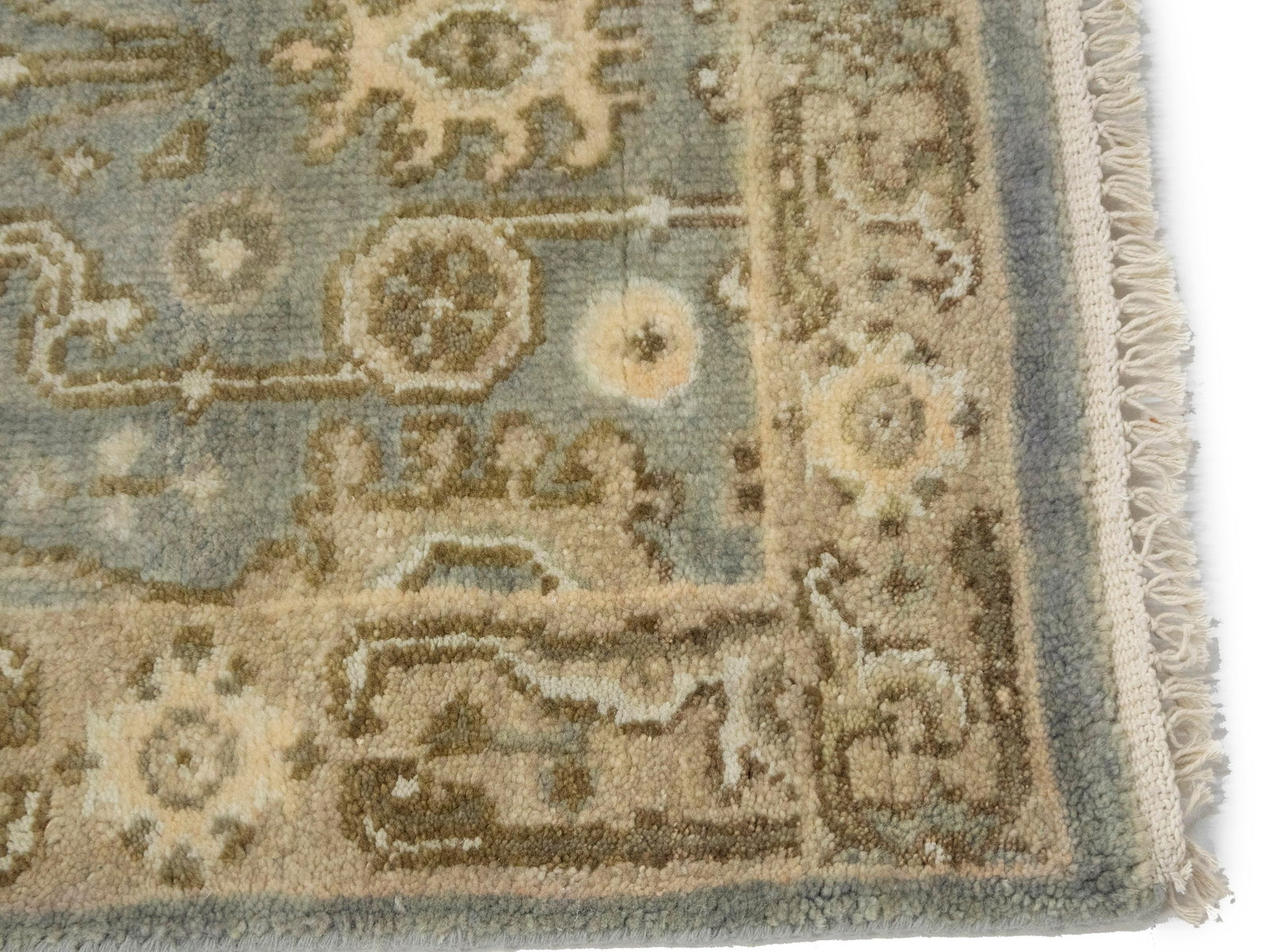 Gray Floral 3X20 Oushak Chobi Oriental Runner Rug - 12