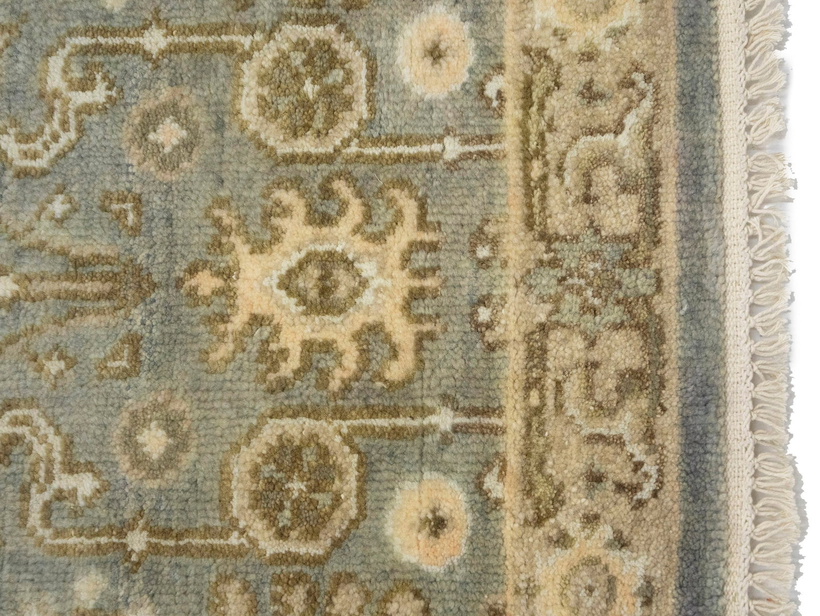 Gray Floral 3X20 Oushak Chobi Oriental Runner Rug - 13