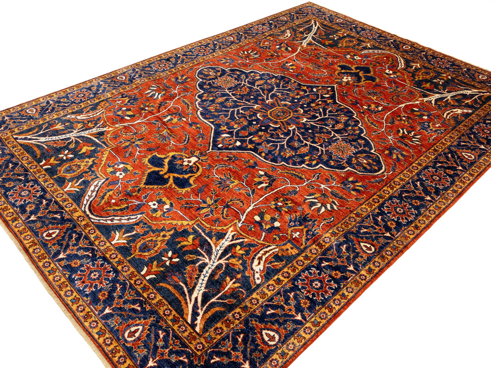 Rusty Red Floral Tribal 7X10 Afghan Herati Oriental Rug - 12