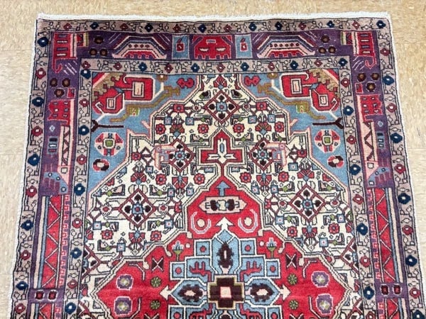 Hand Knotted Persian Nahavand Tribal Wool Rug 3'4" x 4'10" - 4