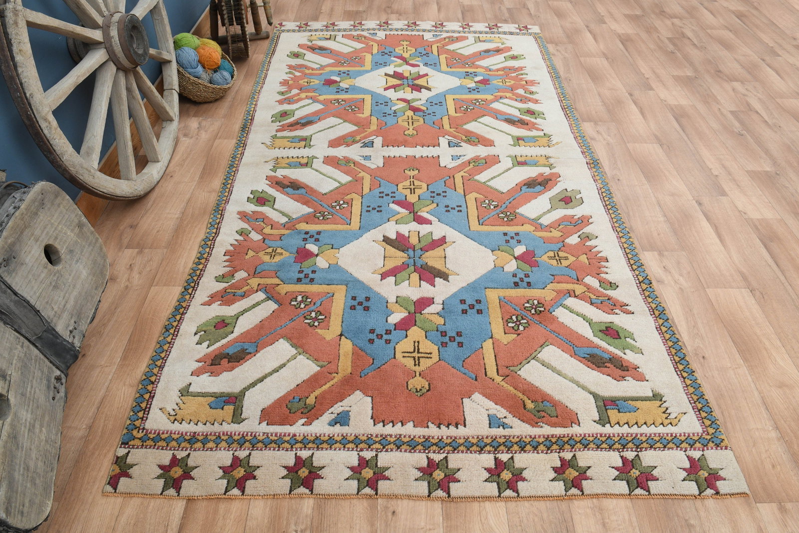5'7x10'8 ft, GEOMETRIC, OUSHAK RUG (1 of 10)