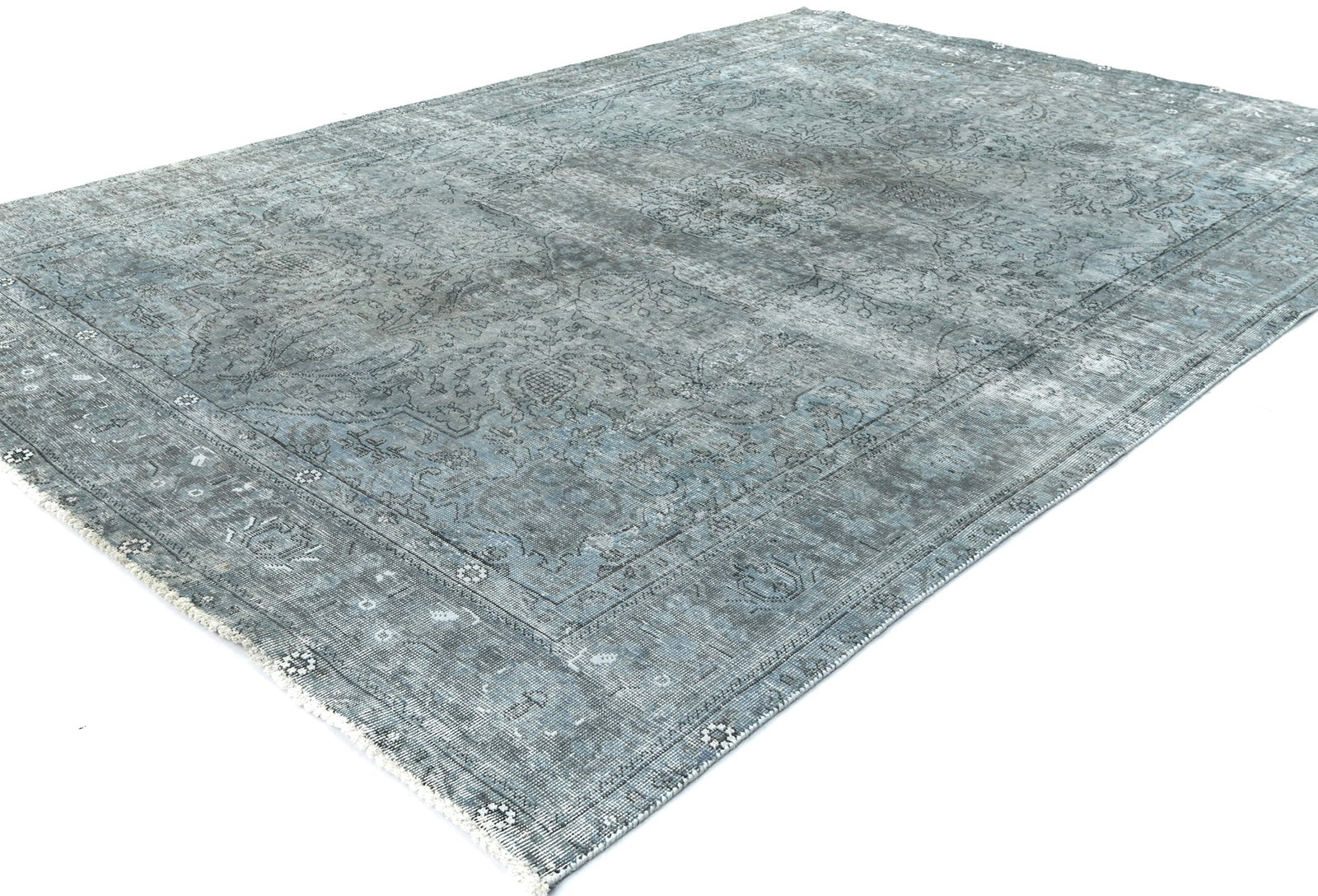 Antique Overdyed Traditional 6'6X'9'4 Distressed Vintage Oriental Rug - 4