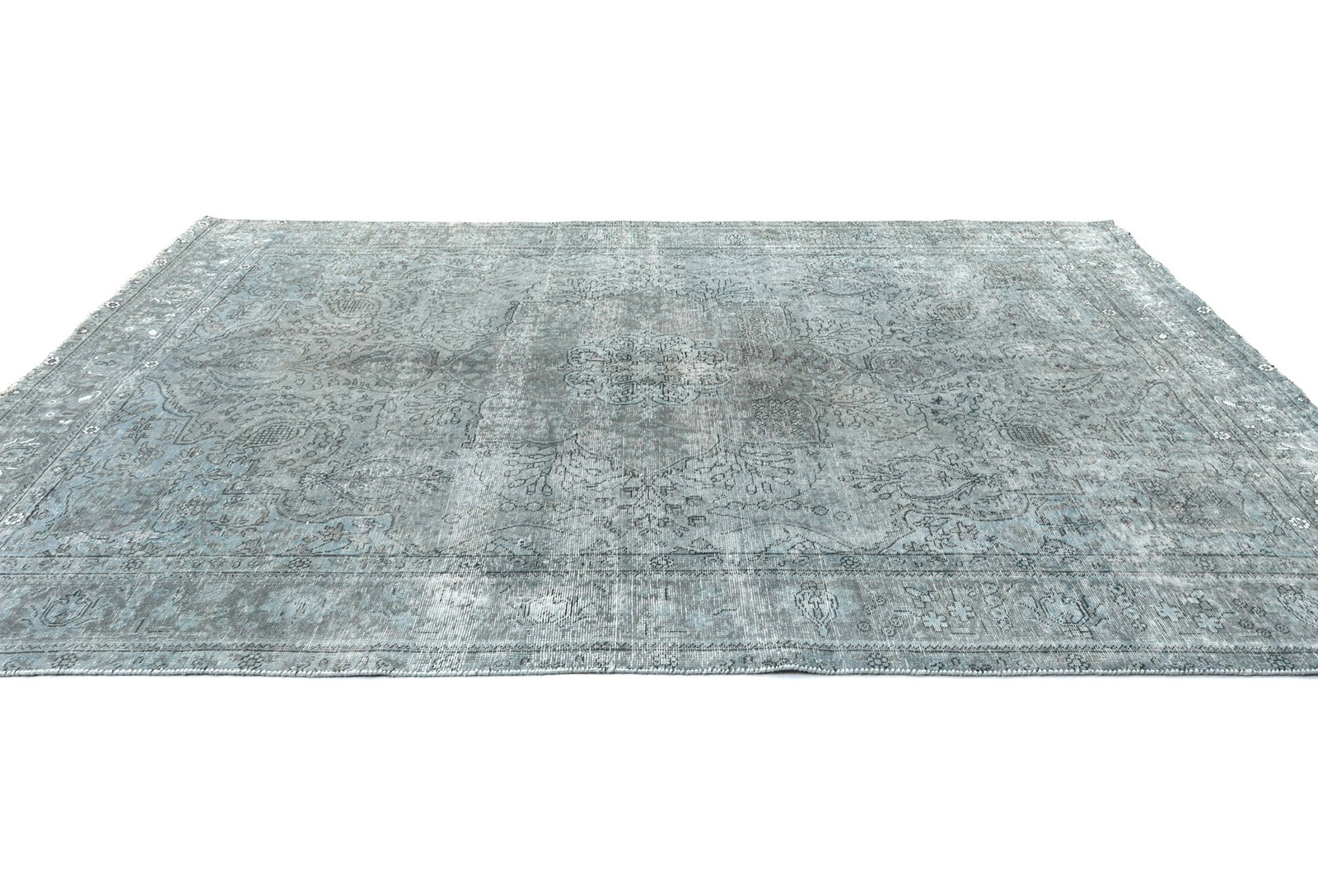 Antique Overdyed Traditional 6'6X'9'4 Distressed Vintage Oriental Rug - 5