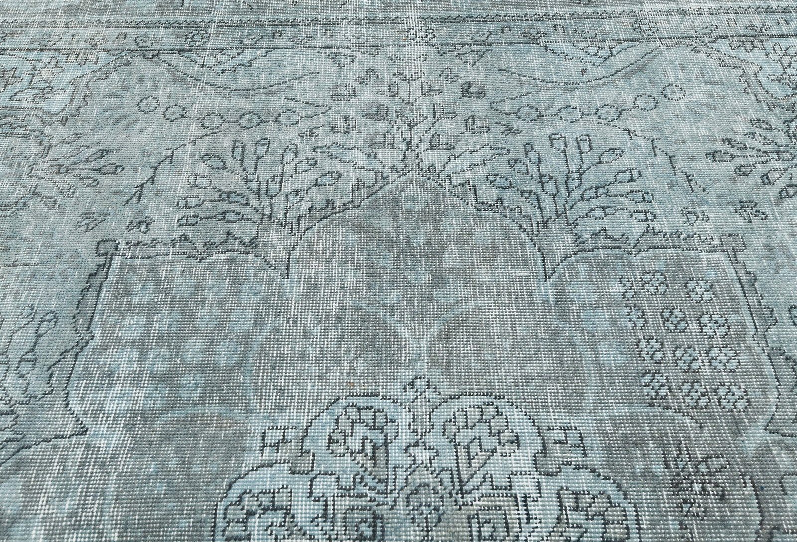 Antique Overdyed Traditional 6'6X'9'4 Distressed Vintage Oriental Rug - 8