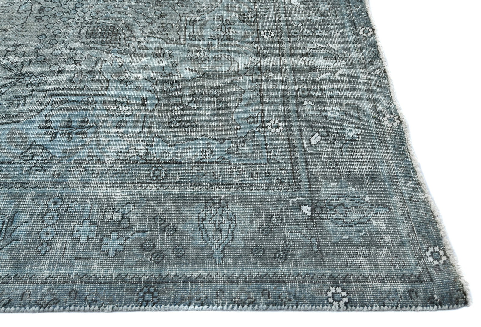 Antique Overdyed Traditional 6'6X'9'4 Distressed Vintage Oriental Rug - 9