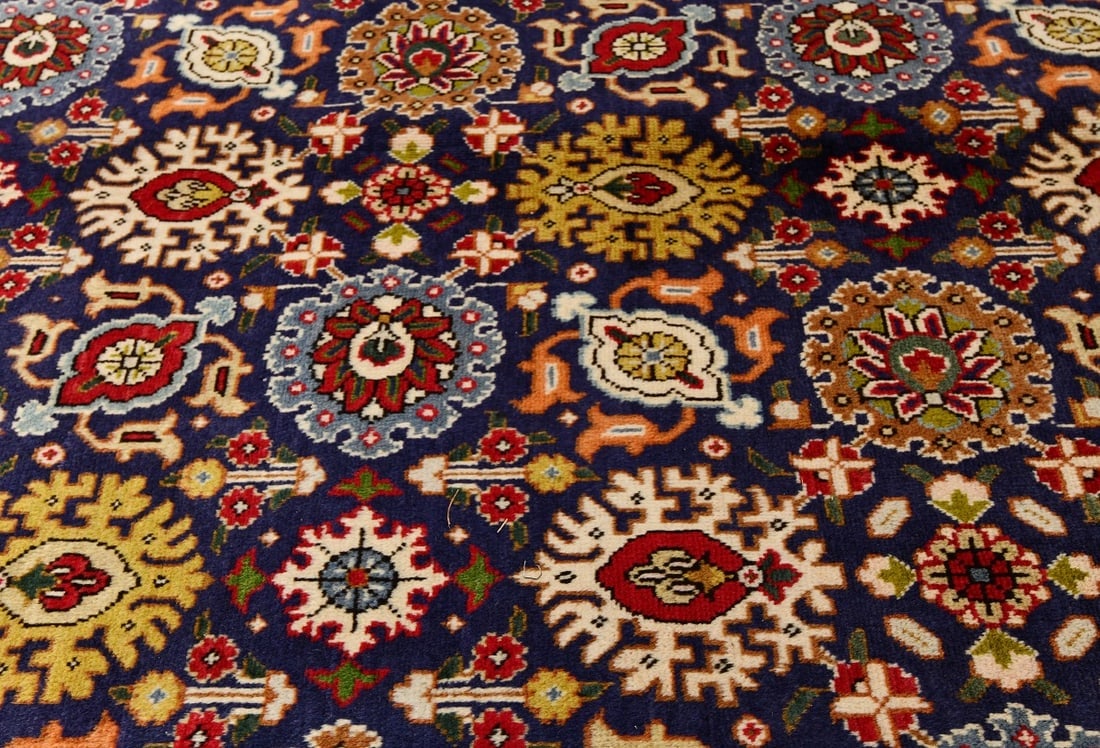 Vintage Purple-navy Traditional 10X13 Tabriz Persian Rug - 10