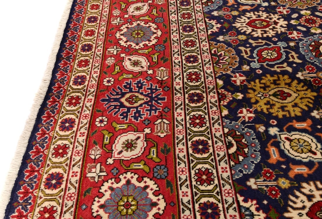 Vintage Purple-navy Traditional 10X13 Tabriz Persian Rug - 11