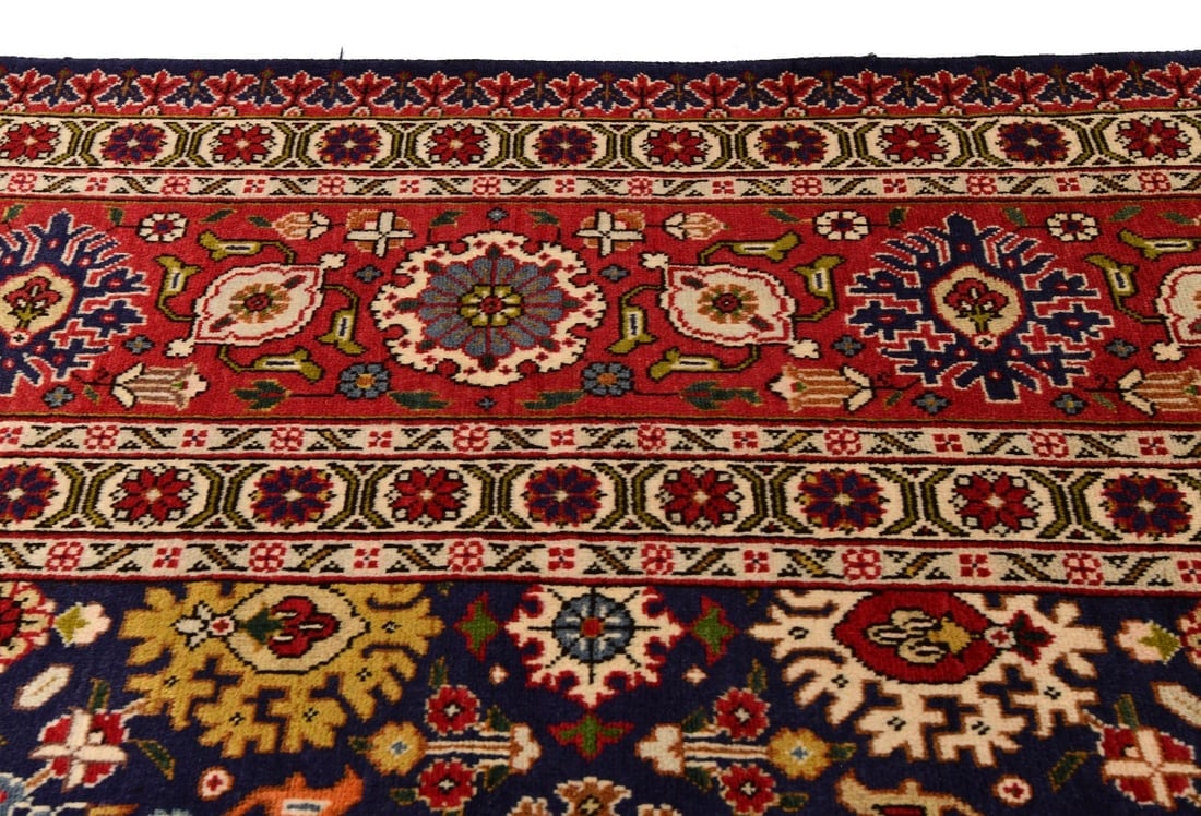 Vintage Purple-navy Traditional 10X13 Tabriz Persian Rug - 13
